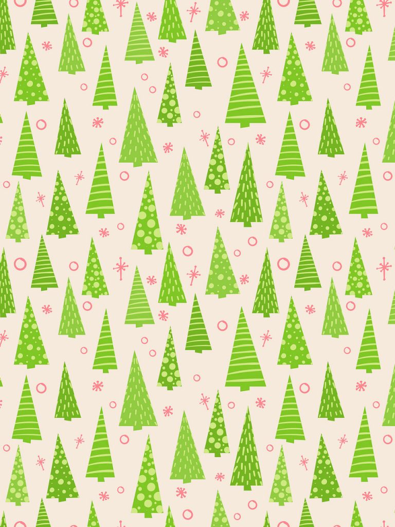 christmas tree patter wrapping paper